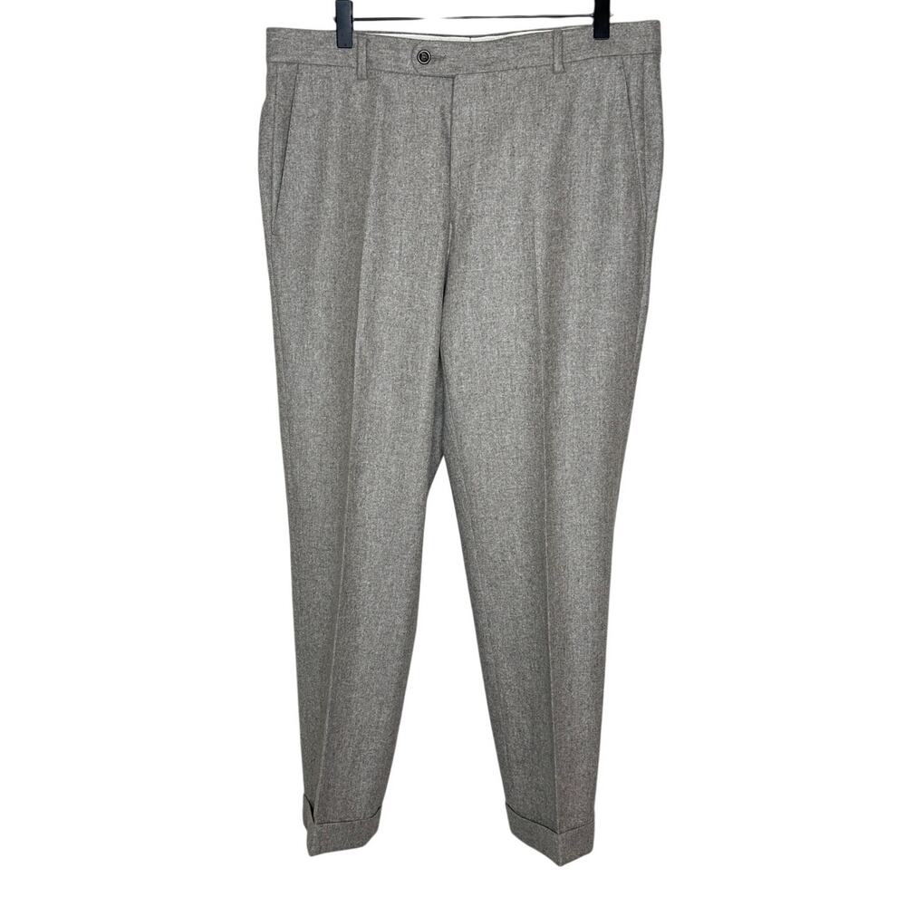 Trunk Club Cream Wool Blend Mid Rise Dress Pants Office Winter Party Waist 34